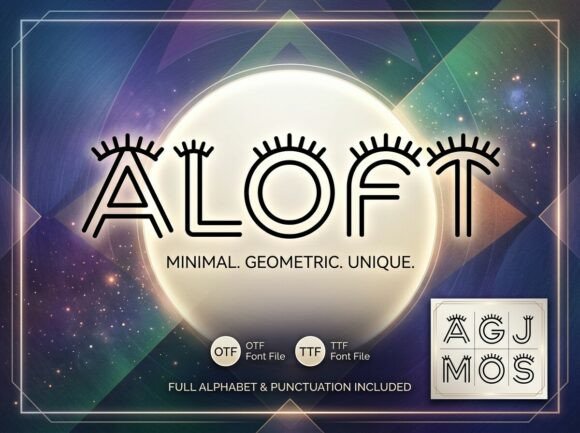 Aloft: A Celestial Display Typeface for Thoughtful Design