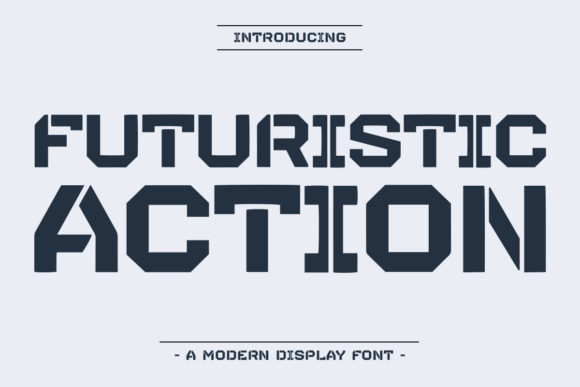 Futuristic Action: A Display Font That Gives Your Brand Momentum