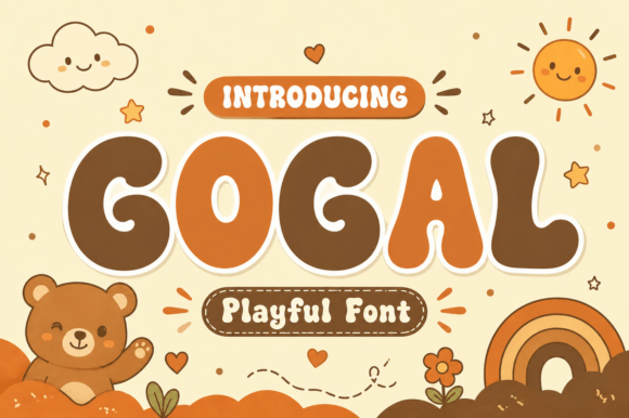 Gogal: A Bold Retro Bubble Display Typeface