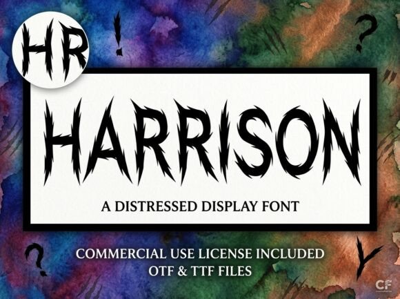 Harrison: A Distressed Display Font That Commands Attention Online