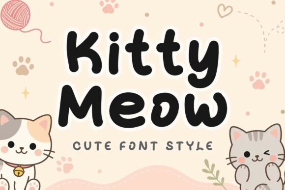 Kitty Meow: A Playful Display Font for Handmade Charm