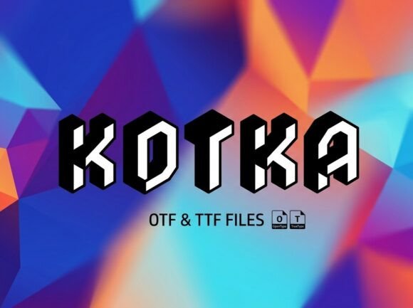 Kotka: A Bold Display Font for Handmade Labels & Invitations