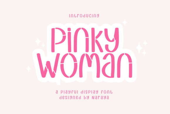 Pinky Woman: A Playful Display Font for Digital Warmth