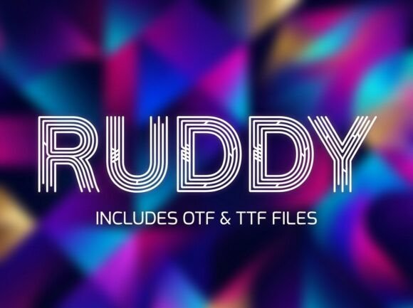 Ruddy: A Bold Display Font for Standout Digital Headlines