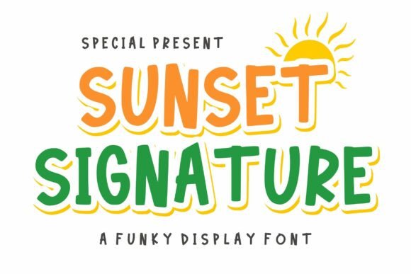 Sunset Signature: A Vibrant Display Font for Digital Branding