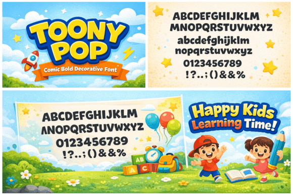 Toony Pop: A Playful Display Font for Joyful Brand Identities